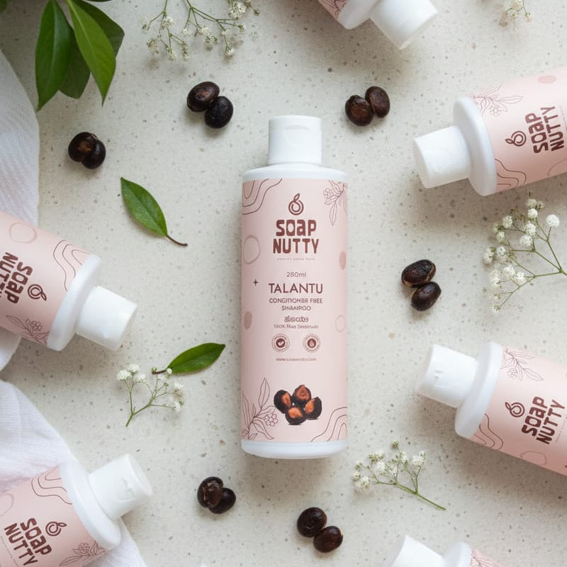 Soapnutty TALANTU 100% Natural Conditioner free Soapnut Shampoo | Cold-Processed with Karanja Oil for Hair Growth, Shine & Dandruff Control | Unisex, 260ml