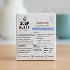 Soapnutty Balancing Shampoo Bar | Sebum Control & Light Conditioning | Natural Hair Cleanser with Soapnut, Lemongrass & Blue Clay – 50g | Sulfate-Free, Handcrafted & Eco-Friendly